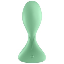 Satisfyer Connect Anālais spraudnis ar vibrāciju — zaļš