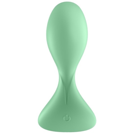 Satisfyer Connect Anālais spraudnis ar vibrāciju — zaļš