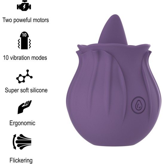 INTENSE - Klitora stimulātors ar 10 vibrācijas funkcijām lillā