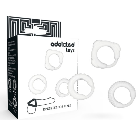 Addicted Toys C-RING SET caurspīdīgs