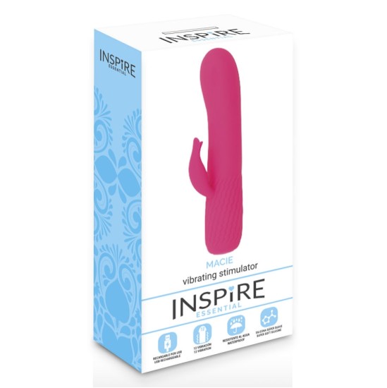 Inspire Essential Vibrators ar klitora stimulātoru rozā