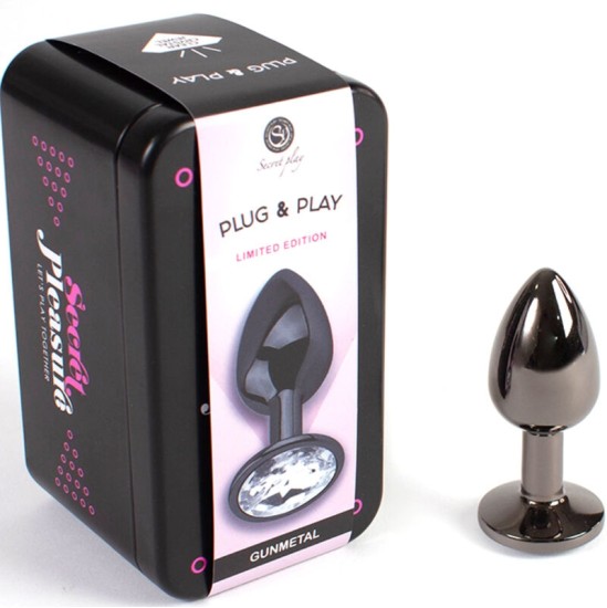 Secretplay Toys SALAJANE MÄNG – VÄIKESE SUURUSEGA 7 CM GUNMETAL BUTT PLOG