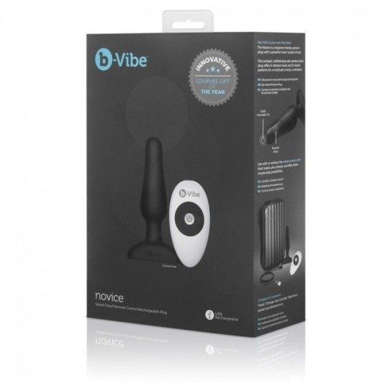 B-Vibe NOVICE REMOTE CONTROL PLUG BLACK