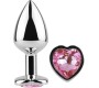 Secret Play Fuchsia Heart Metal Butt Plug Size S