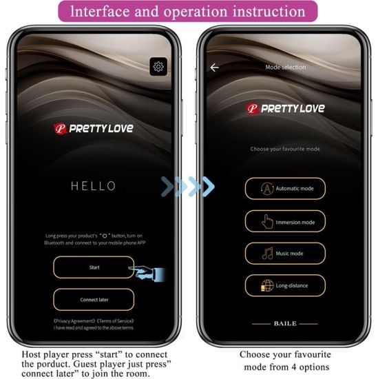 Prettylove Jefferson Anal Plug with Vibration and Electroshock with App