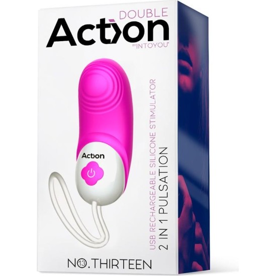 Action No. Thirteen Stimulator 2 in 1 Vibration and Pulsation