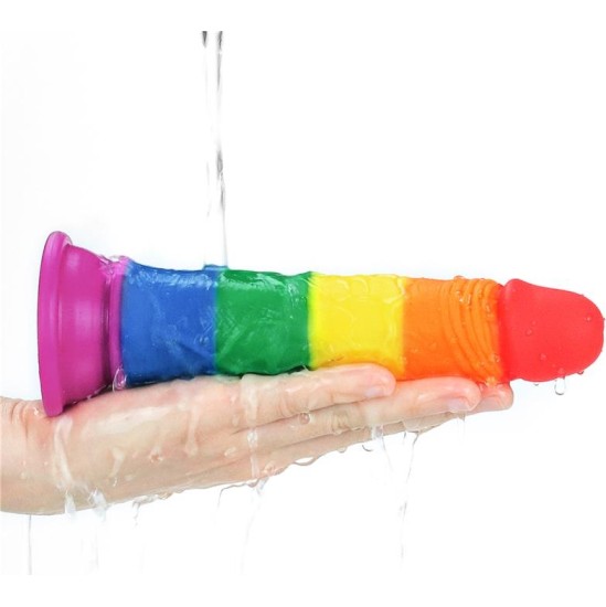 Lovetoy Dildo Prider 7 Liquid Silicone LGBT
