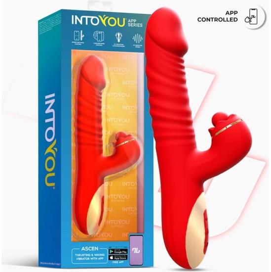 Intoyou App Series Ascen Thrusting and Waving Vibe with App Magnetic USB
