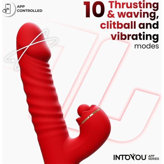 Intoyou App Series Ascen Thrusting and Waving Vibe with App Magnetic USB