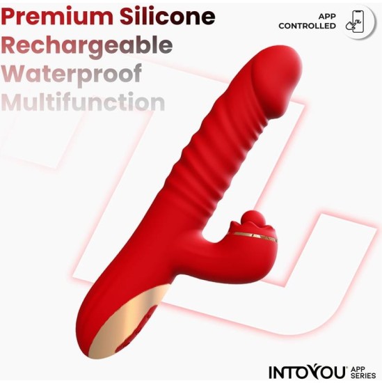 Intoyou App Series Ascen Thrusting and Waving Vibe with App Magnetic USB