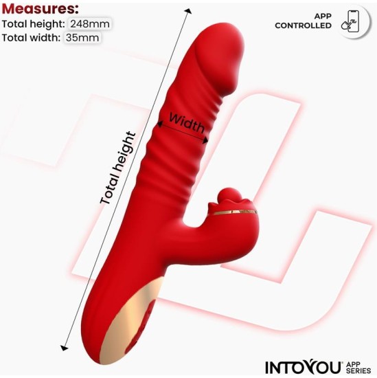 Intoyou App Series Ascen Thrusting and Waving Vibe with App Magnetic USB