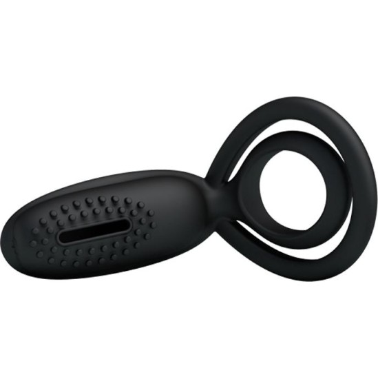 Prettylove Pretty Love Vibrating Cock Ring Esther Black