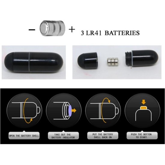 Prettylove Pretty Love Vibrating Cock Ring Esther Black