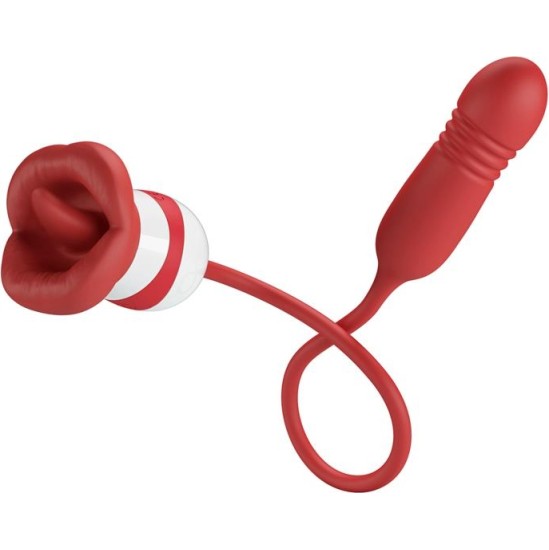 Prettylove Mouth Vibrator with Licking and Thrusting Ashlyn