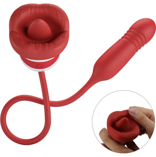 Prettylove Mouth Vibrator with Licking and Thrusting Ashlyn