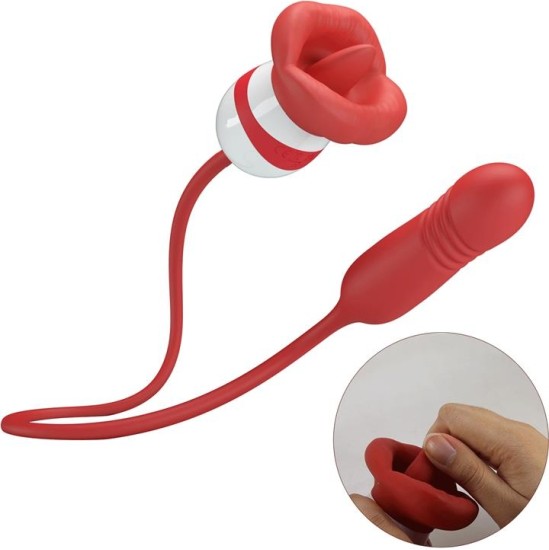 Prettylove Mouth Vibrator with Licking and Thrusting Ashlyn