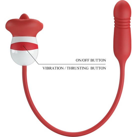 Prettylove Mouth Vibrator with Licking and Thrusting Ashlyn