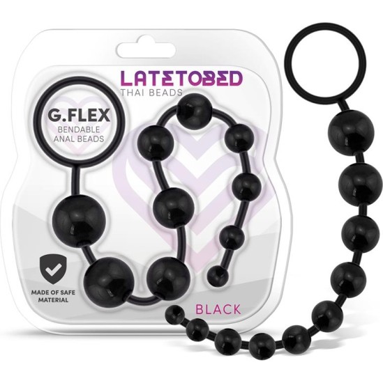 Latetobed G.Flex Bendable Thai Anal Beads Black
