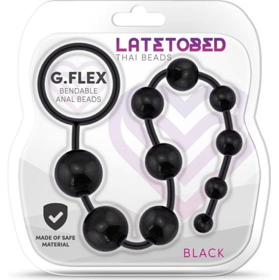 Latetobed G.Flex Bendable Thai Anal Beads Black