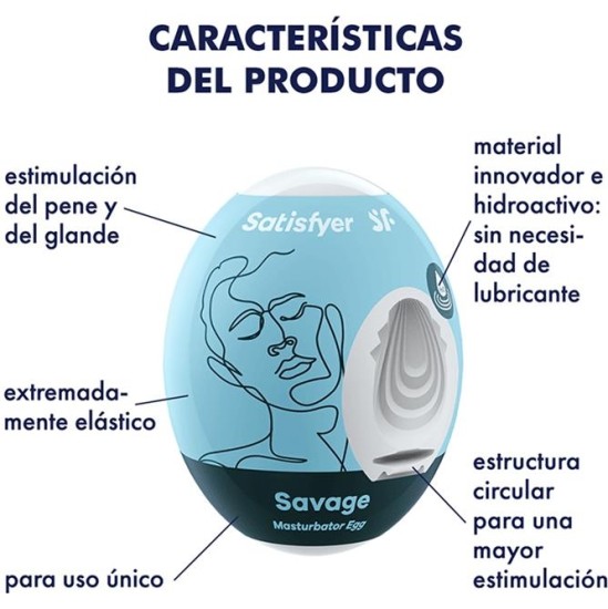 Satisfyer Set 3 Masturbator Egg Savage Model