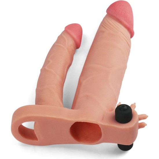 Lovetoy Vibrating Double Penis Sleeve with Vibration +1