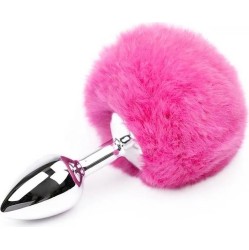 Afterdark Butt Plug with Pompon Pink Size S