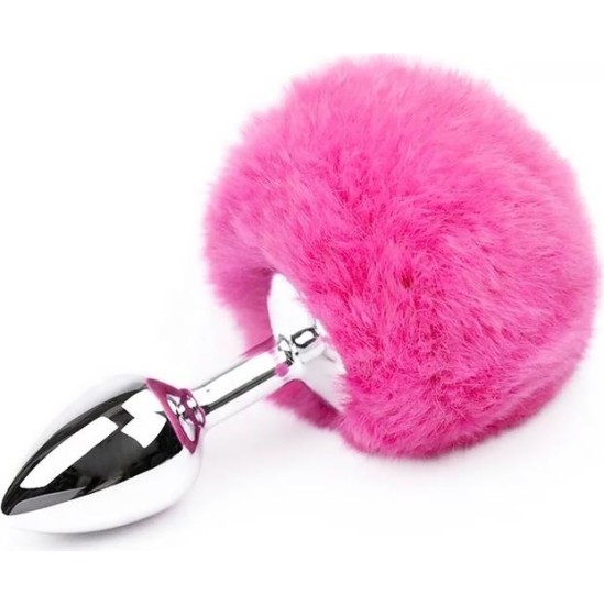 Afterdark Butt Plug with Pompon Pink Size S