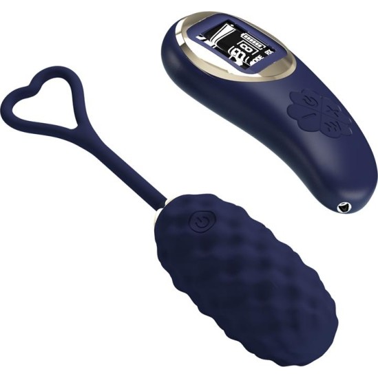 Prettylove Vivian Vibrating Egg with Digital Screen Remote Control Blue