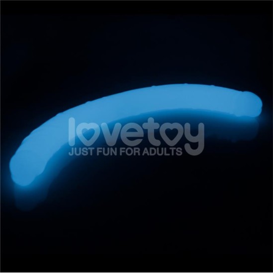 Lovetoy Double dildo Lumino Blue Light 18.5