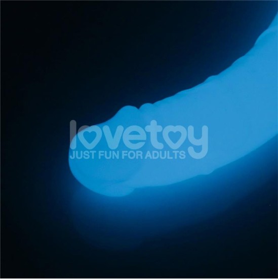 Lovetoy Double dildo Lumino Blue Light 18.5