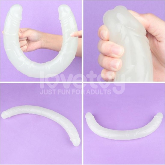 Lovetoy Double dildo Lumino Blue Light 18.5