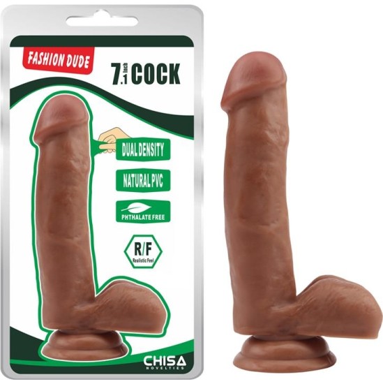 Chisa Dildo Dual Density Fashion Dude 17.8 x 4 cm Latin