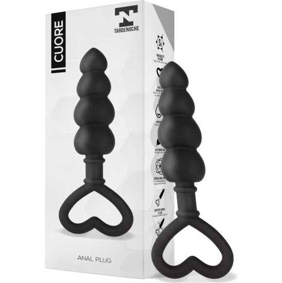 Tardenoche Cuore Anal Plug Silicone Black