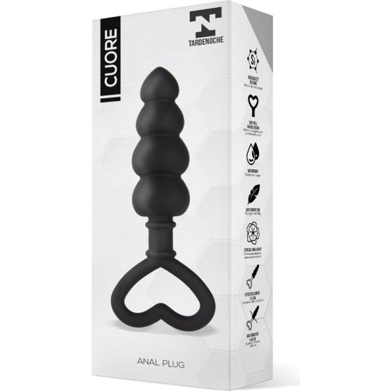 Tardenoche Cuore Anal Plug Silicone Black