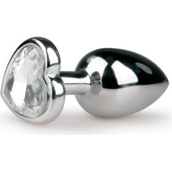 Easytoys Metal Butt Plug No. 2 - Silver/Clear