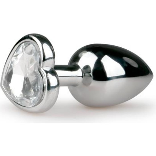 Easytoys Metal Butt Plug No. 2 - Silver/Clear