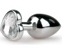 Easytoys Metal Butt Plug No. 2 - Silver/Clear