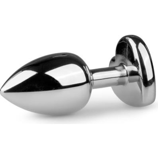 Easytoys Metal Butt Plug No. 2 - Silver/Clear