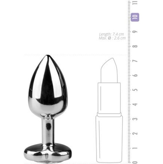 Easytoys Metal Butt Plug No. 2 - Silver/Clear