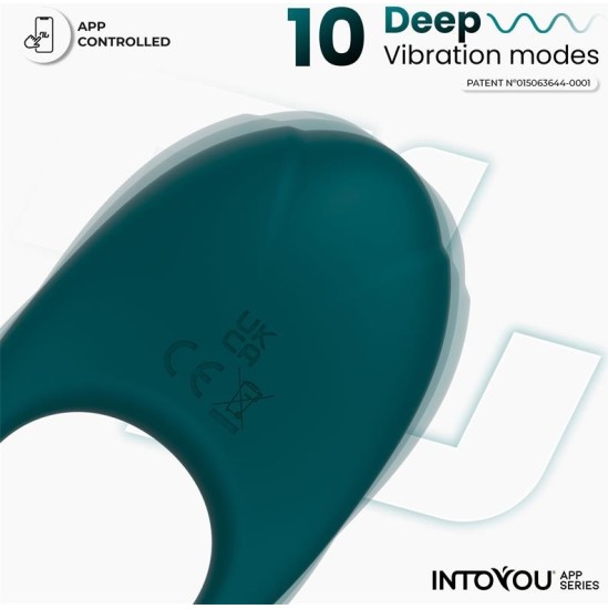 Intoyou App Series Ringo Vibrating Ring with App Unibody Green