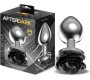Afterdark Metal Anal Plug with Black Rose Base Size M