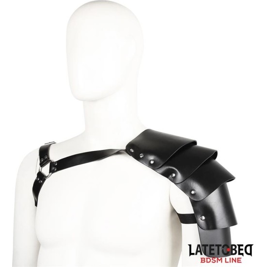 Latetobed Bdsm Line Chest Harness with Shoulder Protector