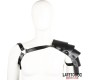 Latetobed Bdsm Line Chest Harness with Shoulder Protector