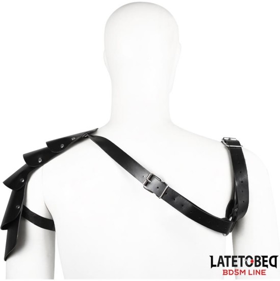 Latetobed Bdsm Line Chest Harness with Shoulder Protector