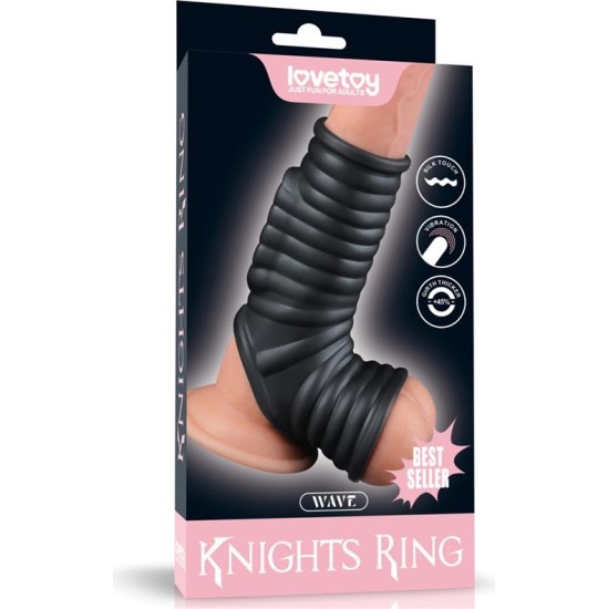 Lovetoy Vibrating Ring for Penis and Scrotum Wave Knights