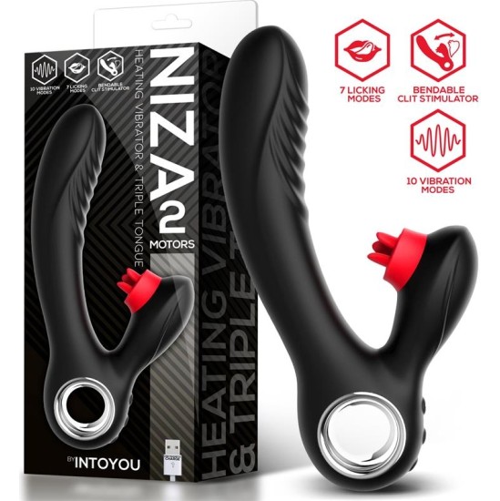 Intoyou Niza Vibe with Heating and Clitoris Triple Tongue