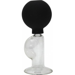 Bondage Play Nipple Pump Black Glass 1 Unit