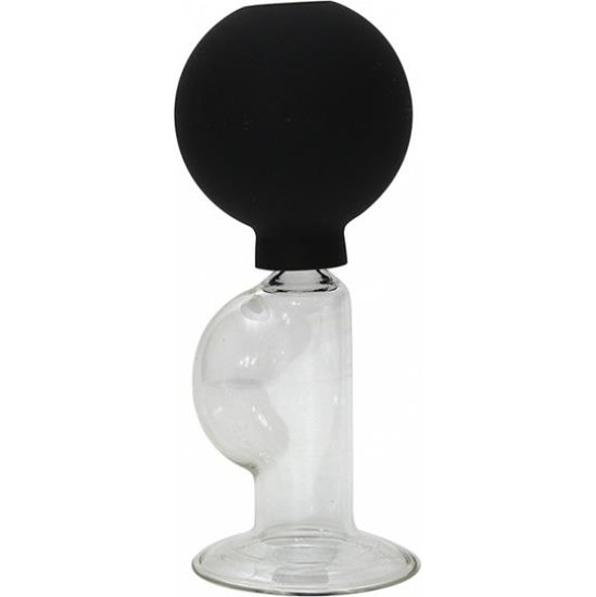 Bondage Play Nipple Pump Black Glass 1 Unit