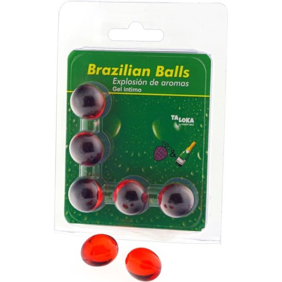 Brazilian Balls Set 5 Brazilian Balls Strawberry and Champagne Flavor