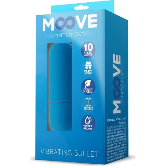 Moove Vibrating Bullet 10 Functions Blue